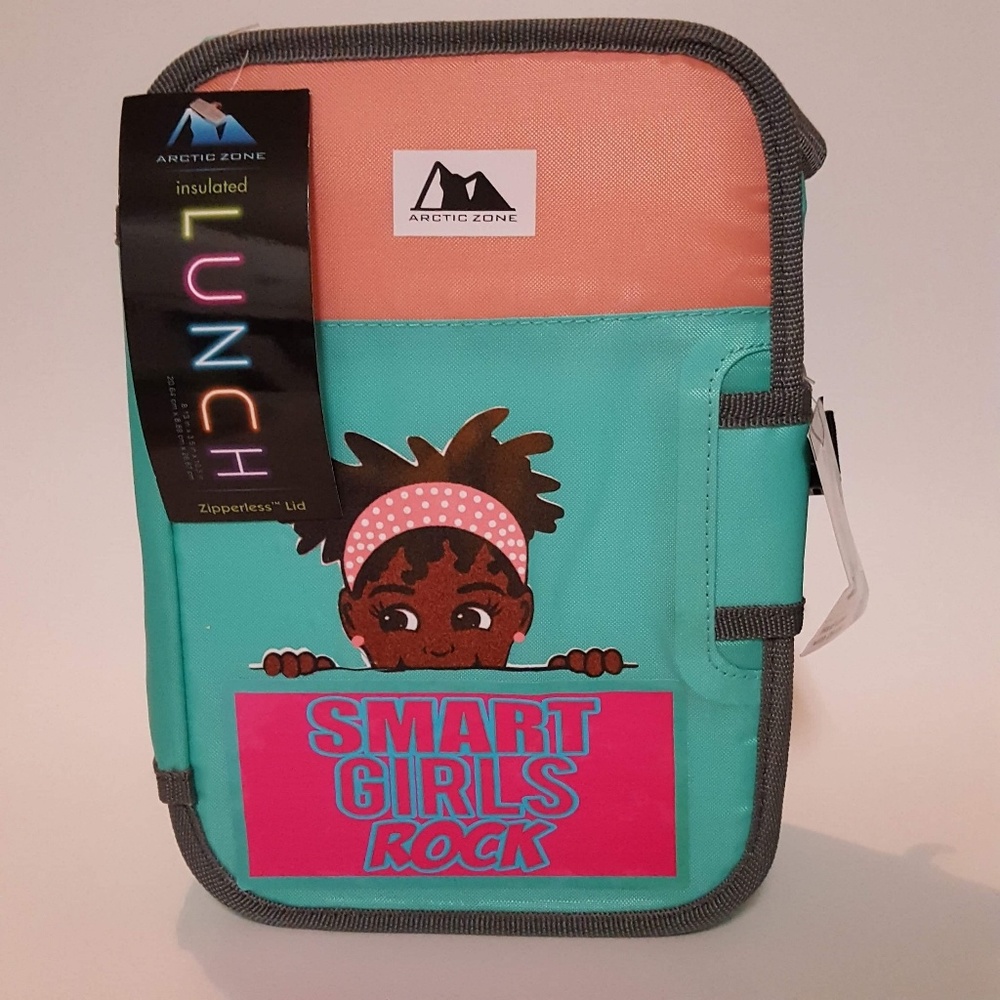Orange and blue girls lunchbag